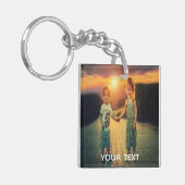 Personalisiertes Foto Akryllischer Schlüsselanhäng Schlüsselanhänger (Vorderseite links)