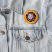 Personalisiertes Foto, Alter und Name Geburtstag Button (Beispiel)