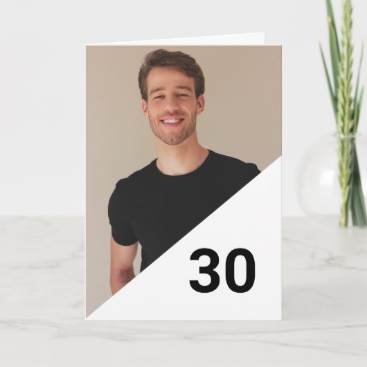 Personalisiertes Foto am 30. Geburtstag Karte (Vorderseite)