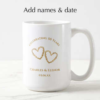 Personalisiertes Foto-Andenken 50. Jubiläumsgesche Kaffeetasse