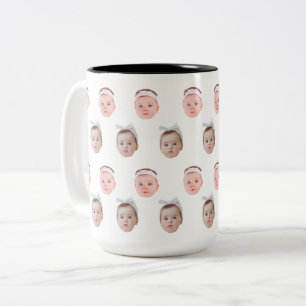 Personalisiertes Foto, Angepasste Tasse, Mama Vate Zweifarbige Tasse