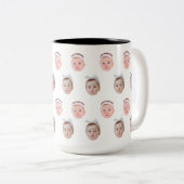 Personalisiertes Foto, Angepasste Tasse, Mama Vate Zweifarbige Tasse (VorderseiteRechts)