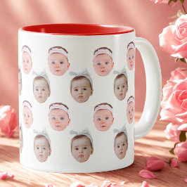 Personalisiertes Foto, Angepasste Tasse, Mama Vate Zweifarbige Tasse
