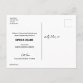 Personalisiertes Foto Ankündigungspostkarte (Rückseite)