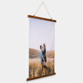 Personalisiertes Foto Art Print Hanging Wandteppich Mit Holzrahmen (Gewinkelt)