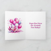 Personalisiertes Foto Axolotl Girl zum Geburtstag Karte (Innenseite)