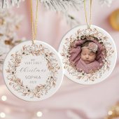 Personalisiertes Foto Baby 1. Weihnachtsanfang Wil Keramik Ornament