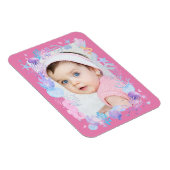 Personalisiertes Foto Baby Girl Under Sea Pink Magnet (Rechte Seite)