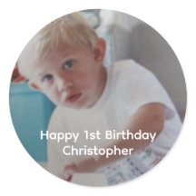 Personalisiertes Foto Baby Kinder 1. Geburtstag