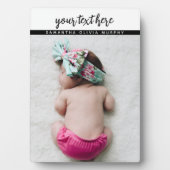 Personalisiertes Foto Baby Liebe & Name Erinnerung Fotoplatte (Vorderseite)