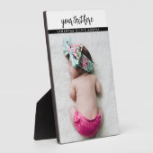 Personalisiertes Foto Baby Liebe & Name Erinnerung Fotoplatte (Seite)