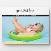 Personalisiertes Foto Baby Liebe & Name Erinnerung Fotoplatte (Vorderseite)