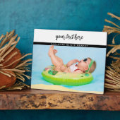 Personalisiertes Foto Baby Liebe & Name Erinnerung Fotoplatte (Seite)