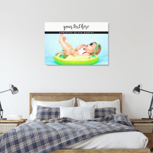 Personalisiertes Foto Baby Liebe & Name Erinnerung Leinwanddruck (Insitu (Schlafzimmer))