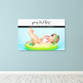 Personalisiertes Foto Baby Liebe & Name Erinnerung Leinwanddruck (Insitu (Holzboden))