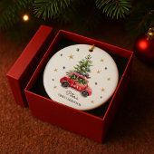 Personalisiertes Foto Baby's erstes Weihnachten Keramik Ornament