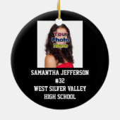 Personalisiertes Foto Basketball Ornament (Hinten)