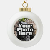 Personalisiertes Foto Bauble Ornament (Vorderseite)