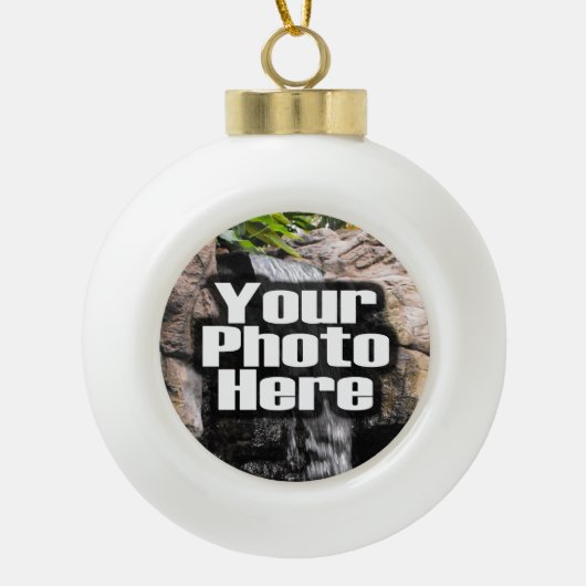 Personalisiertes Foto Bauble Ornament (Vorderseite)