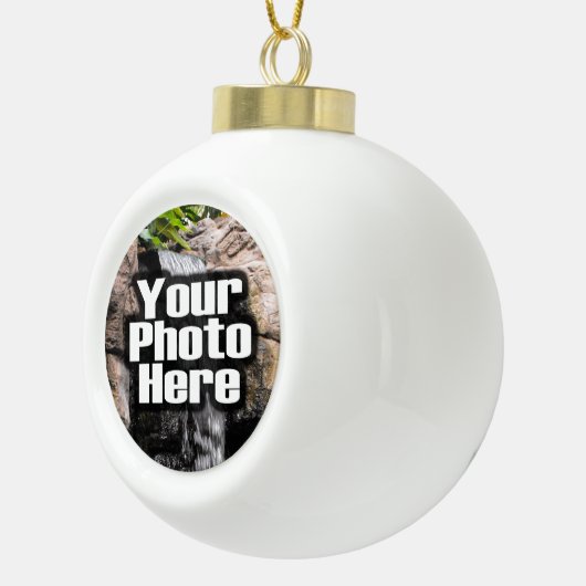 Personalisiertes Foto Bauble Ornament (Rechts)