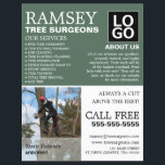 Personalisiertes Foto - Baumchirurg - Arborist Flyer<br><div class="desc">Personalisiertes Foto - Tree Chirurg - Arborist Werbe-Flyer durch den Business Card Store.</div>
