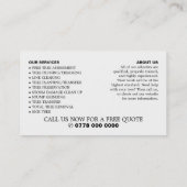 Personalisiertes Foto - Baumchirurg - Arborist Visitenkarte (Rückseite)