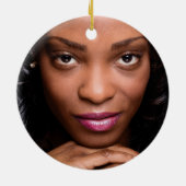 Personalisiertes Foto Bead Princess - Mardi Gras Keramik Ornament (Hinten)