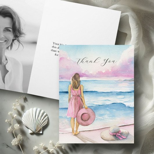 Personalisiertes Foto Beerdigung Dankeschön Karten