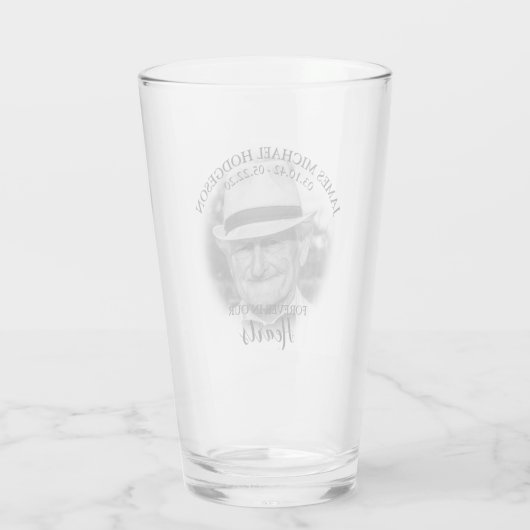 Personalisiertes Foto Beerdigung Keepake Glas (Rückseite)