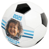 Personalisiertes Foto Beibehaltung Multi Blue Stri Fußball (Dreiviertel)