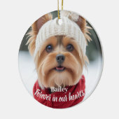 Personalisiertes Foto Beileid Keramik Ornament (Links)