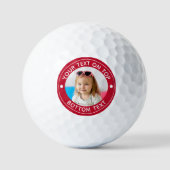 Personalisiertes Foto - benutzerdefinierte Farbe u Golfball (Vorderseite)