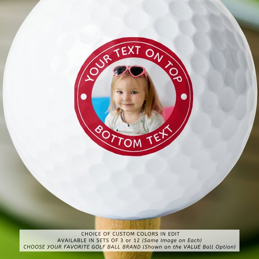 Personalisiertes Foto - benutzerdefinierte Farbe u Golfball