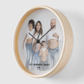 Personalisiertes Foto Benutzerdefinierte Textfamil Uhr (Winkel)