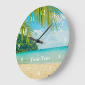 Personalisiertes Foto - benutzerdefinierte Textmau Große Wanduhr (Winkel)