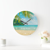 Personalisiertes Foto - benutzerdefinierte Textmau Große Wanduhr (Zuhause)