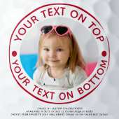 Personalisiertes Foto Benutzerdefinierter roter Te Golfball