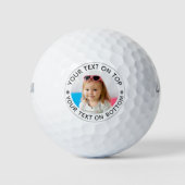Personalisiertes Foto Benutzerdefinierter Text-Gol Golfball (Vorderseite)