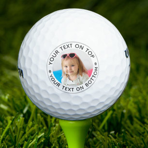 Personalisiertes Foto Benutzerdefinierter Text-Gol Golfball