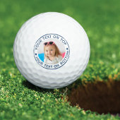 Personalisiertes Foto Benutzerdefinierter Text-Gol Golfball