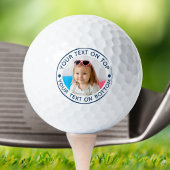 Personalisiertes Foto Benutzerdefinierter Text-Gol Golfball