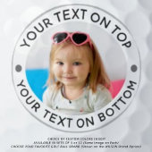 Personalisiertes Foto Benutzerdefinierter Text-Gol Golfball