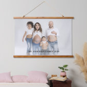 Personalisiertes Foto Benutzerdefinierter Text-Hol Wandteppich Mit Holzrahmen (Schlafzimmer)