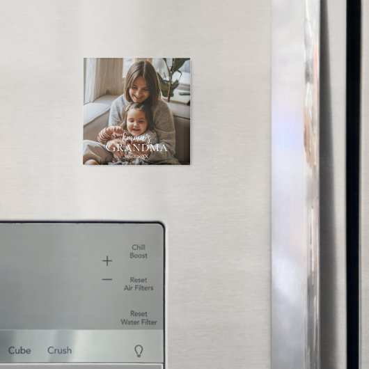 Personalisiertes Foto & Benutzerdefinierter Text O Magnet (In Situ (Kühlschrank))