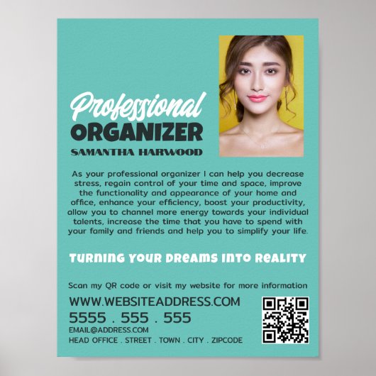 Personalisiertes Foto, Beruflicher Organisator Poster (Vorne)