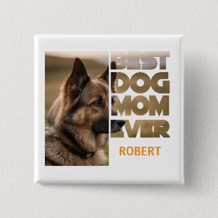Personalisiertes Foto Beste Hundemutter ever Button