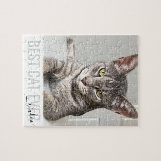 Personalisiertes Foto Beste Katze je Custom Per Ji Puzzle (Horizontal)