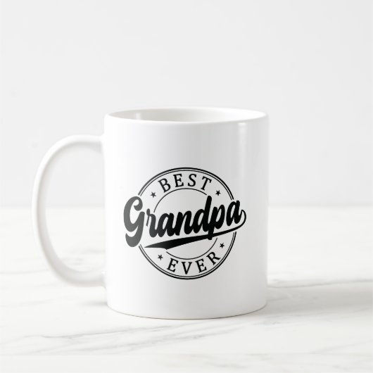 Personalisiertes Foto Beste Opa je Geschenk Kaffeetasse (Links)