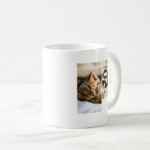 Personalisiertes Foto Bester Katzenvater ever Kaffeetasse (VorderseiteRechts)