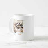 Personalisiertes Foto Bester Katzenvater ever Kaffeetasse (Vorderseite Links)